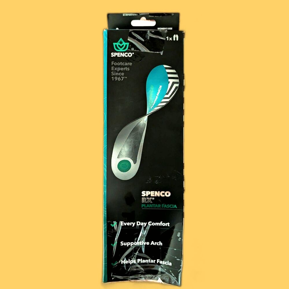 Spenco RX Full Length Plantar Fascia Insoles Arch Support, Gel Heel Women's 5-11
